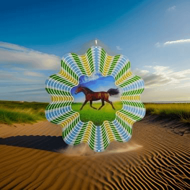Hologram Horse Wind Spinner