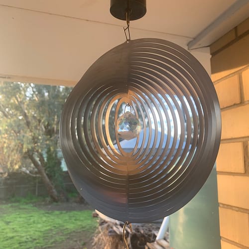 Circle Glass Ball Wind  Spinner