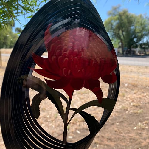 Red Waratah Wind Spinner